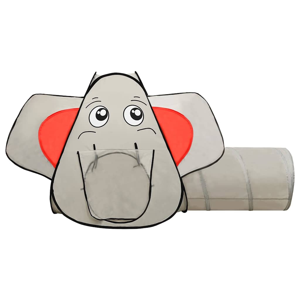 vidaXL Elephant Children Play Tent with 250 Balls Grey 174x86x101 cm 5