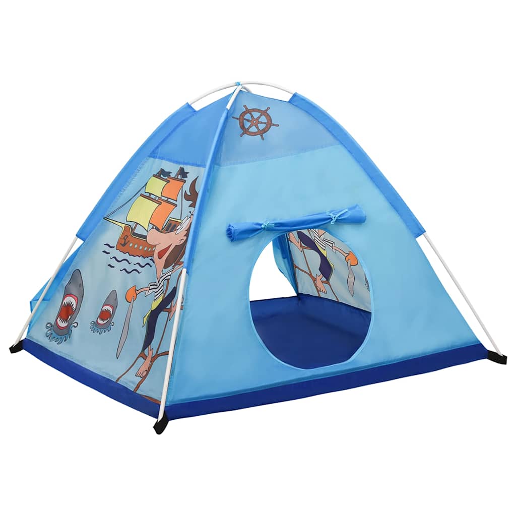 vidaXL Children Play Tent with 250 Balls Blue 120x120x90 cm 5
