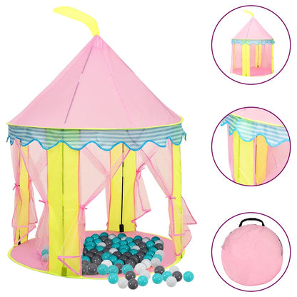 vidaXL Children Play Tent with 250 Balls Pink 100x100x127 cm 1