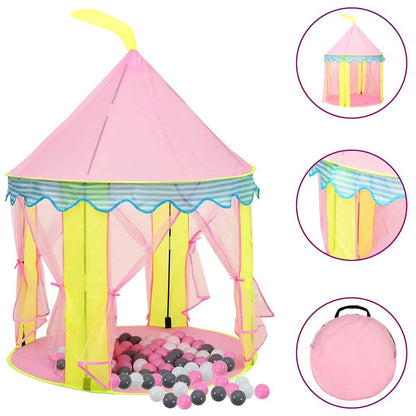 vidaXL Children Play Tent with 250 Balls Pink 100x100x127 cm 1
