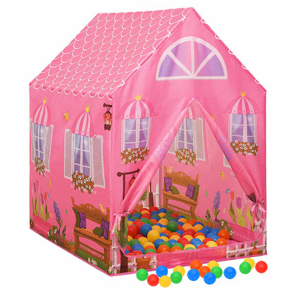 vidaXL Children Play Tent with 250 Balls Pink 69x94x104 cm 2