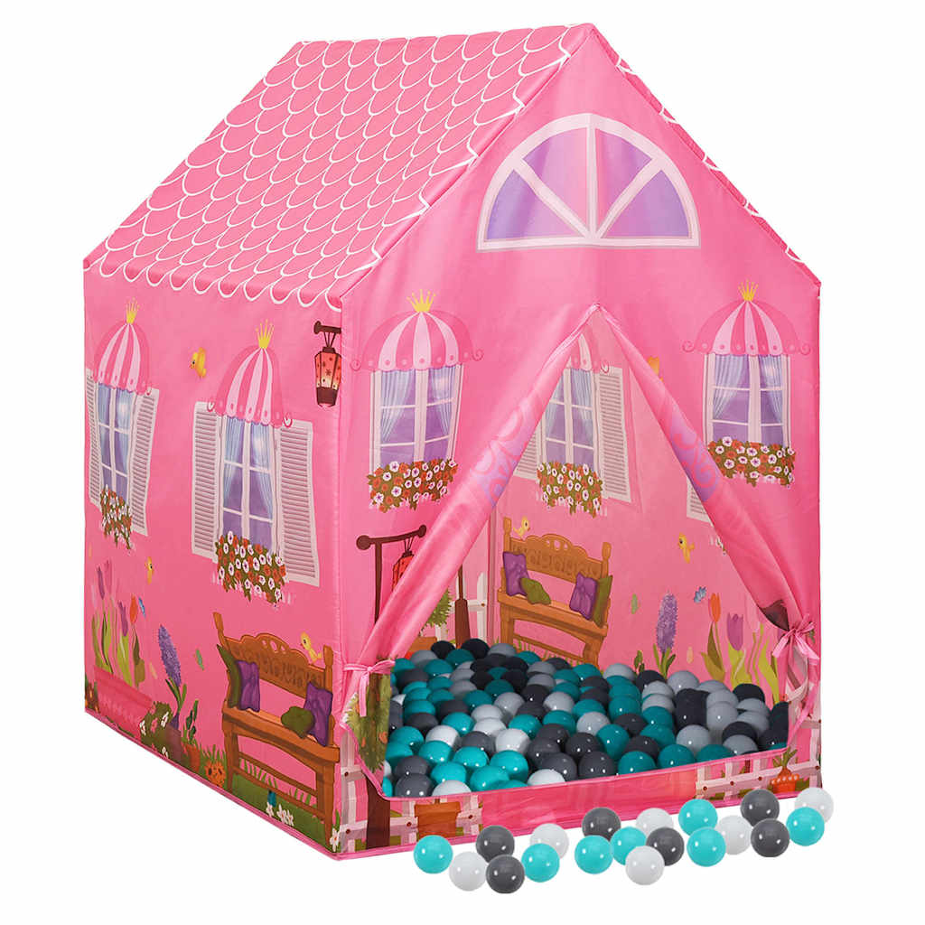 vidaXL Children Play Tent with 250 Balls Pink 69x94x104 cm 2