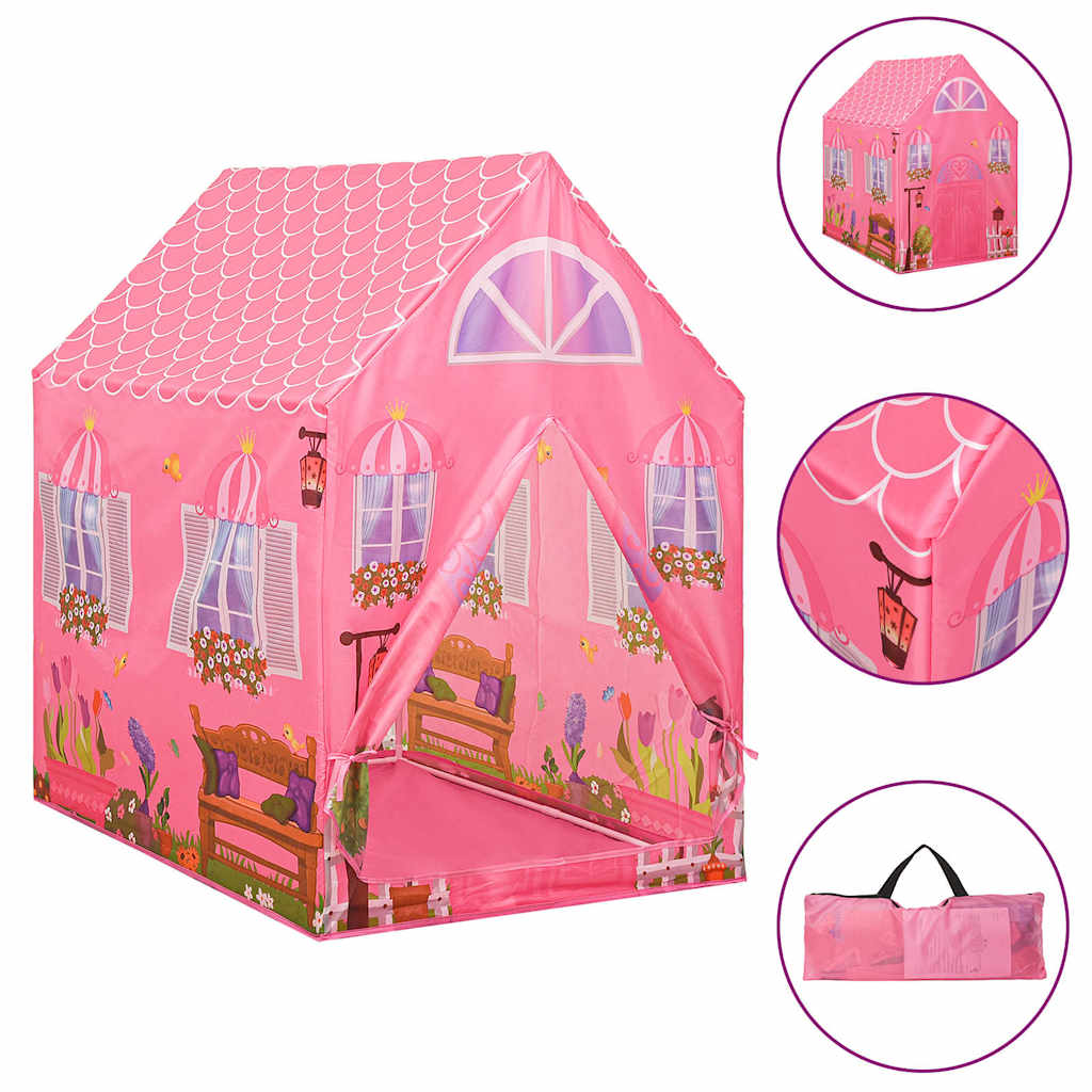 vidaXL Children Play Tent with 250 Balls Pink 69x94x104 cm 3