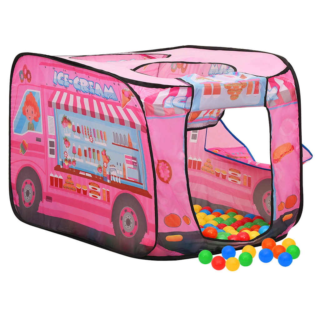 vidaXL Children Play Tent with 250 Balls Pink 70x112x70 cm 2