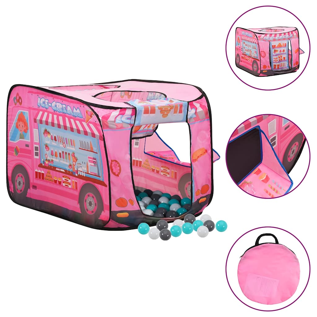 vidaXL Children Play Tent with 250 Balls Pink 70x112x70 cm 1