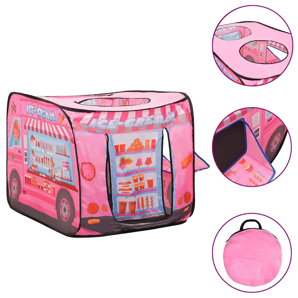 vidaXL Children Play Tent with 250 Balls Pink 70x112x70 cm 3