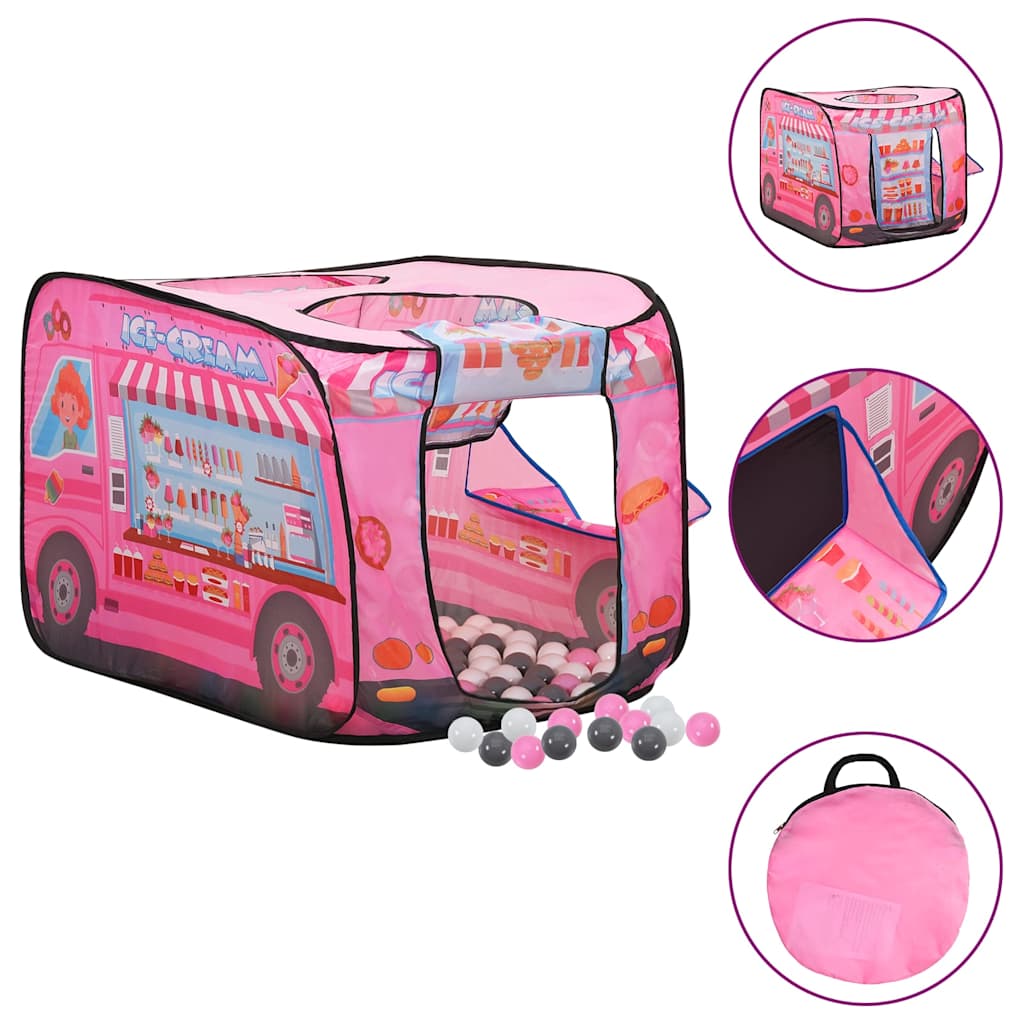 vidaXL Children Play Tent with 250 Balls Pink 70x112x70 cm 1