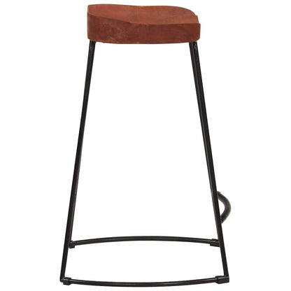 vidaXL Bar Stool | Set of 2 | Natural Mango Wood | Solid Mango Wood | Standard 5