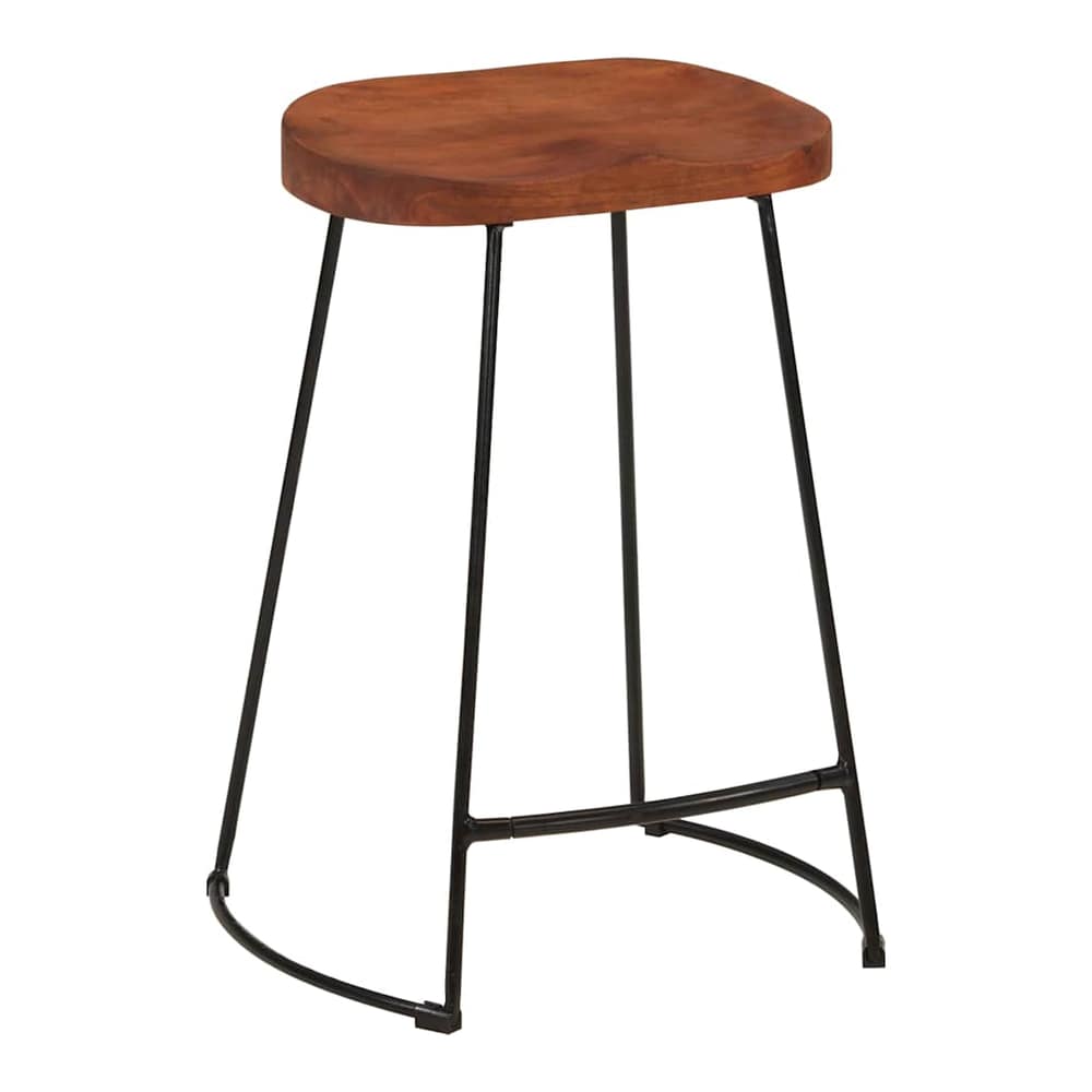 Gavin Bar Stools 2 pcs Solid Mango Wood Width 45 cm Brown 62 cm