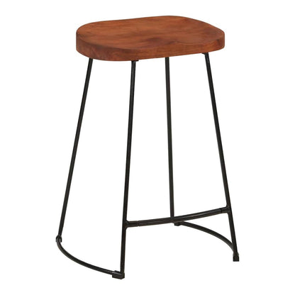 Gavin Bar Stools 2 pcs Solid Mango Wood Width 45 cm Brown 62 cm