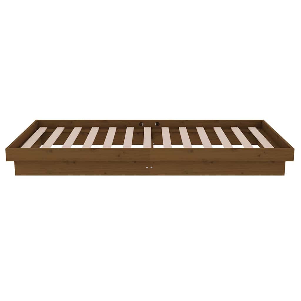 vidaXL Bed Frame without Mattress Honey Brown Solid Wood Small Single 6