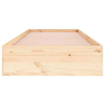 vidaXL Bed Frame | Natural Wood | Solid pine wood, Plywood | Small Single 4