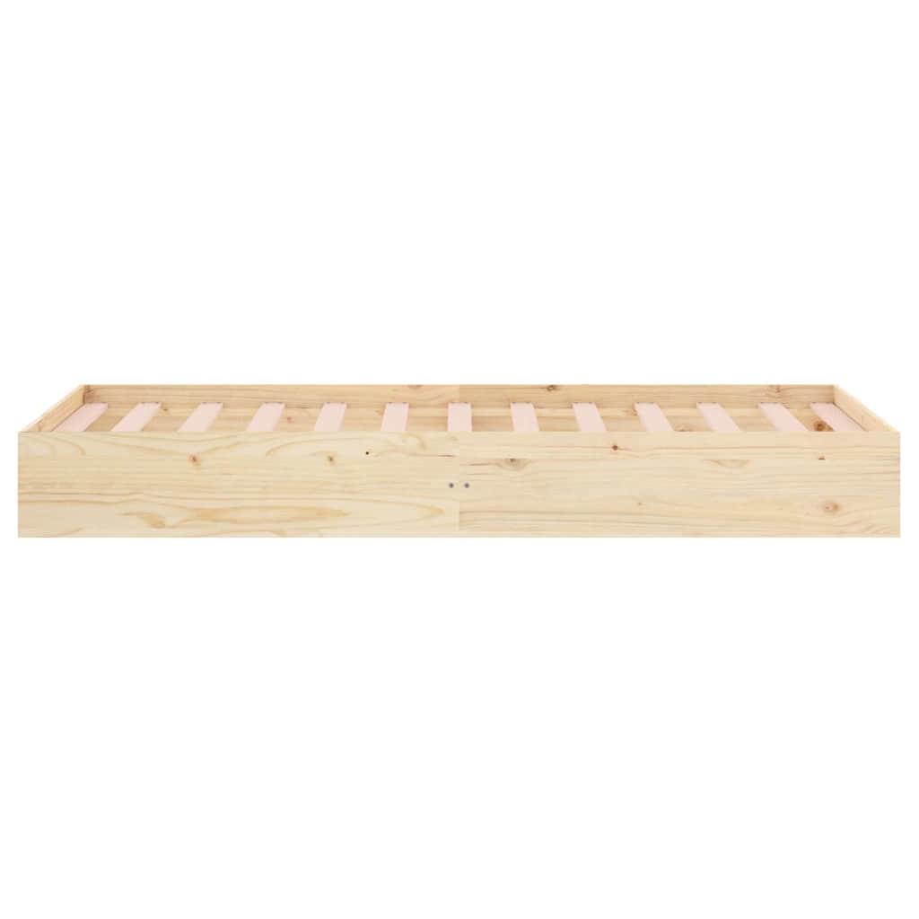 vidaXL Bed Frame | Natural Wood | Solid pine wood, Plywood | Small Single 5