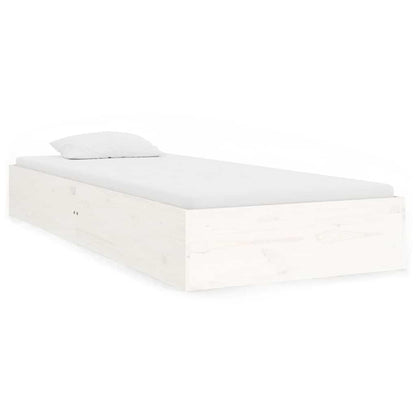 vidaXL Bed Frame | White | Solid pine wood, Plywood | Small single | Bed Frame 2
