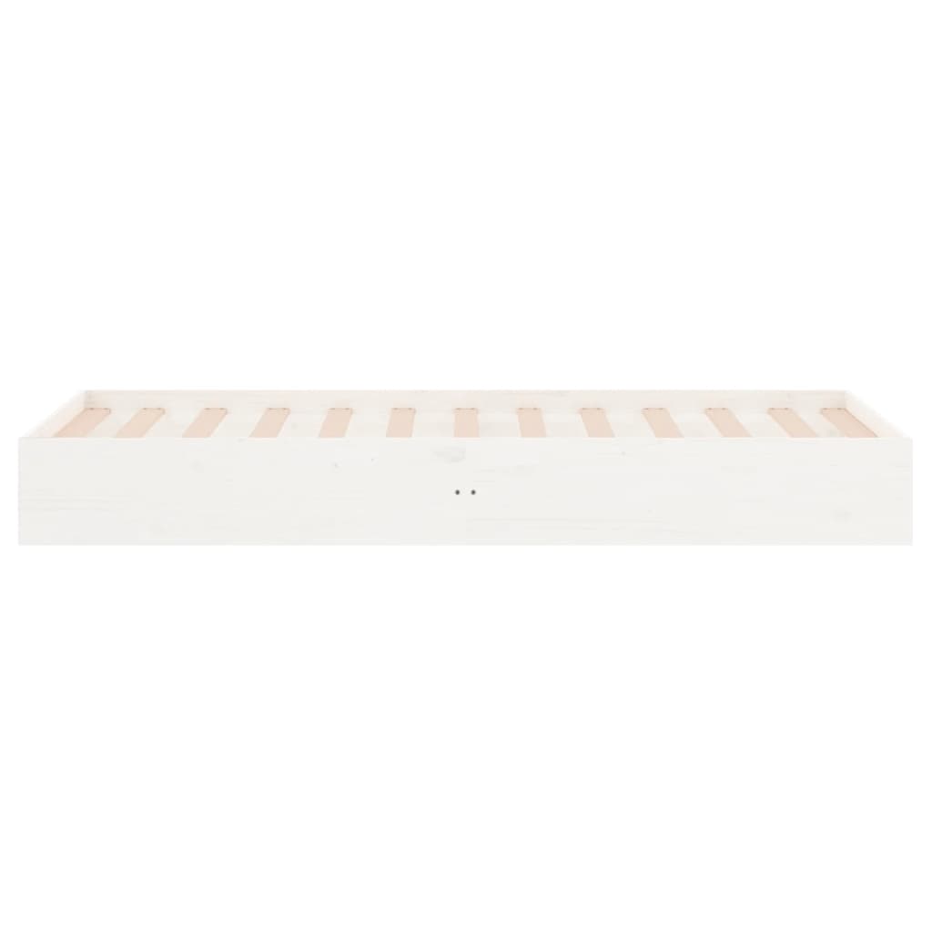 vidaXL Bed Frame | White | Solid pine wood, Plywood | Small single | Bed Frame 5
