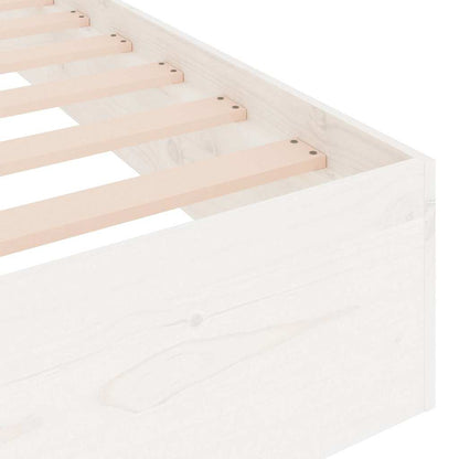 vidaXL Bed Frame | White | Solid pine wood, Plywood | Small single | Bed Frame 6