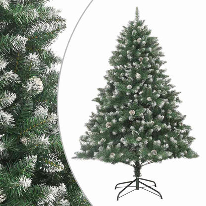 vidaXL Christmas Tree | Green & white | PVC, steel | 180 cm tree | Foldable 1