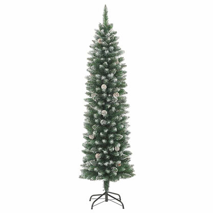 vidaXL Artificial Slim Christmas Tree with Stand 180 cm PVC 3