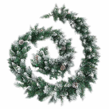 vidaXL Christmas Garland | Green with warm white lights | PVC | 5.2-meter length 3
