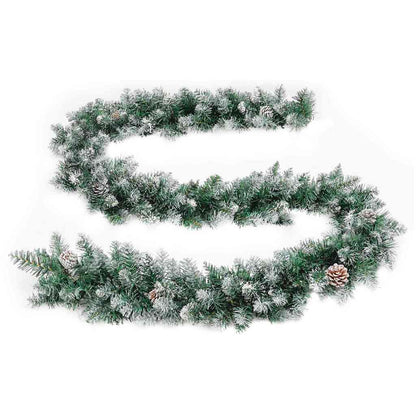 vidaXL Christmas Garland | Green with warm white lights | PVC | 5.2-meter length 4