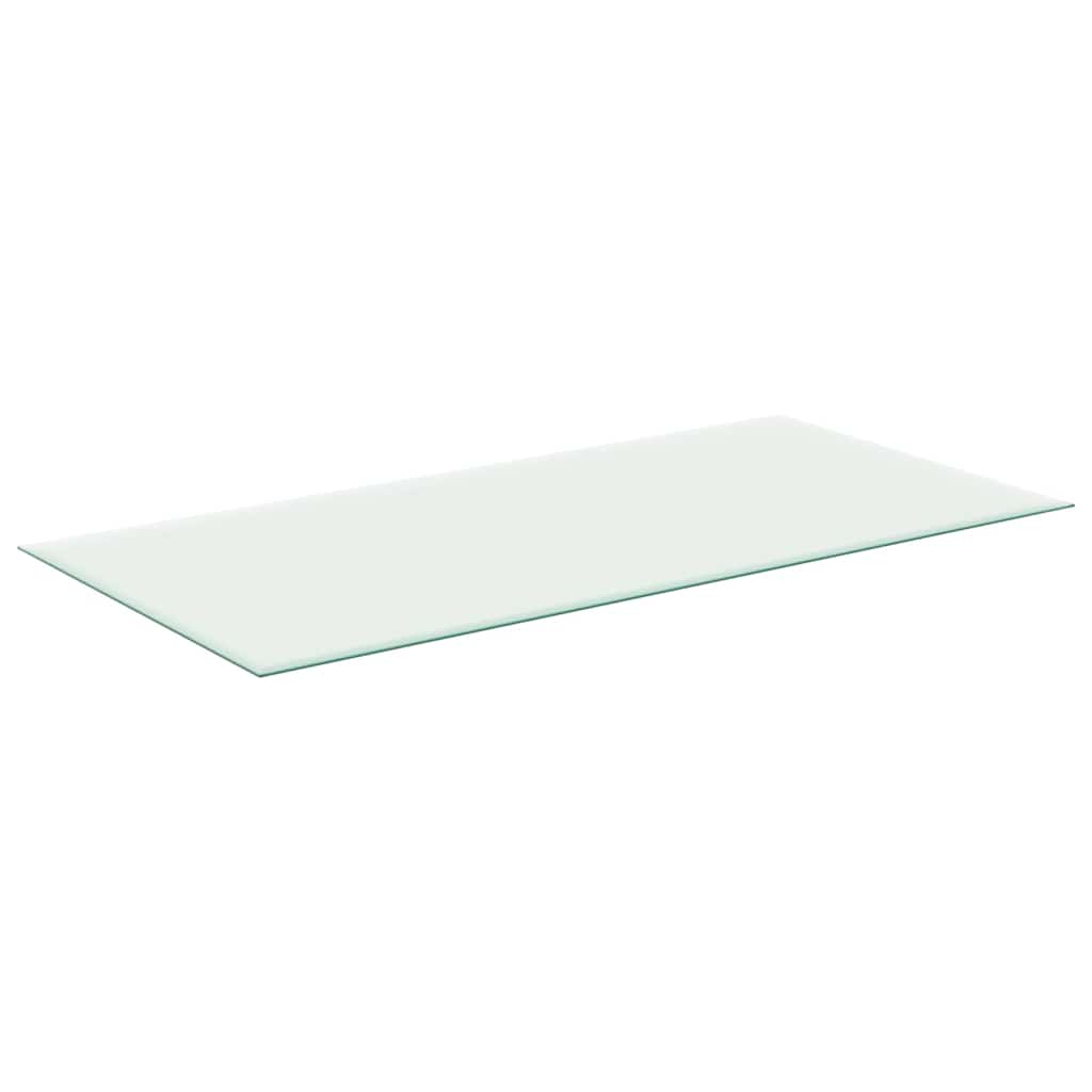 vidaXL Table Top Transparent 50x100 cm Tempered Glass 3