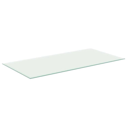 vidaXL Table Top Transparent 50x100 cm Tempered Glass 3