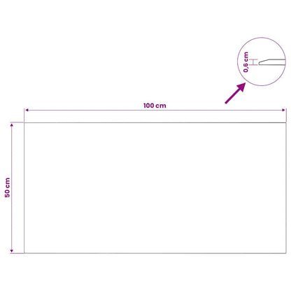 vidaXL Table Top Transparent 50x100 cm Tempered Glass 5