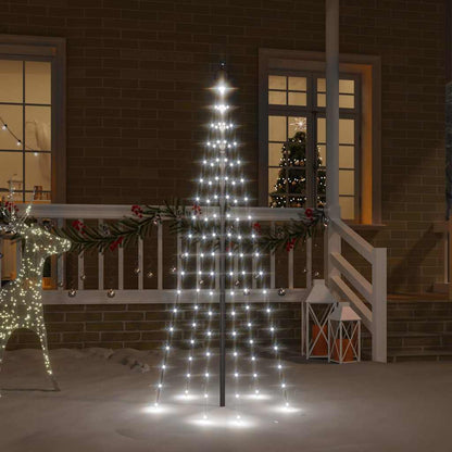 vidaXL Christmas Tree on Flagpole 108 LEDs 180 cm Straight Shaped LED Lights