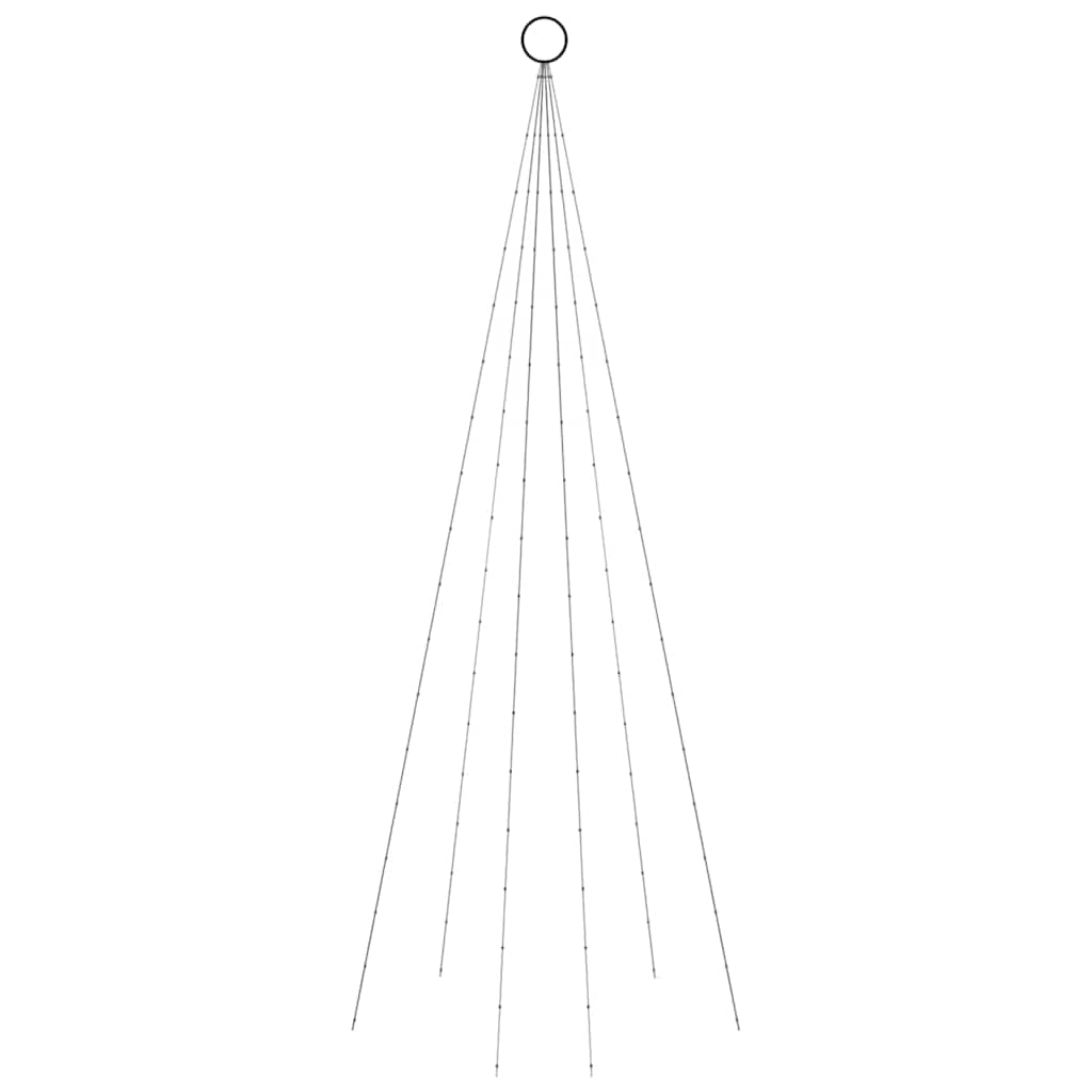 Christmas Tree on Flagpole 108 LEDs 180 cm Straight shaped LED lights Multicolour 180 cm 70 cm
