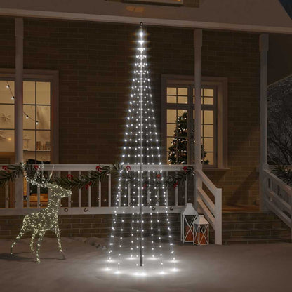 vidaXL Christmas Tree on Flagpole 108 LEDs 180 cm Straight Shaped LED Lights
