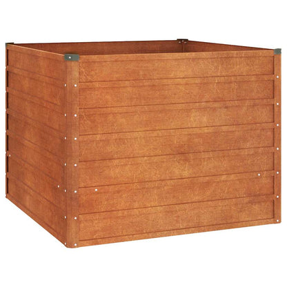 vidaXL Garden Raised Bed Rusty 100x100x77 cm Corten Steel 2
