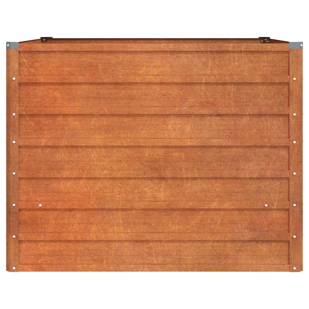 vidaXL Garden Raised Bed Rusty 100x100x77 cm Corten Steel 4