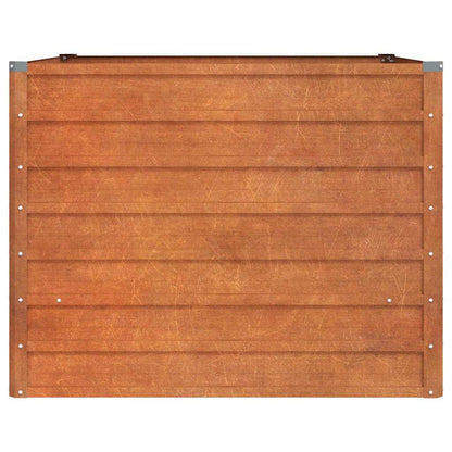 vidaXL Garden Raised Bed Rusty 100x100x77 cm Corten Steel 4
