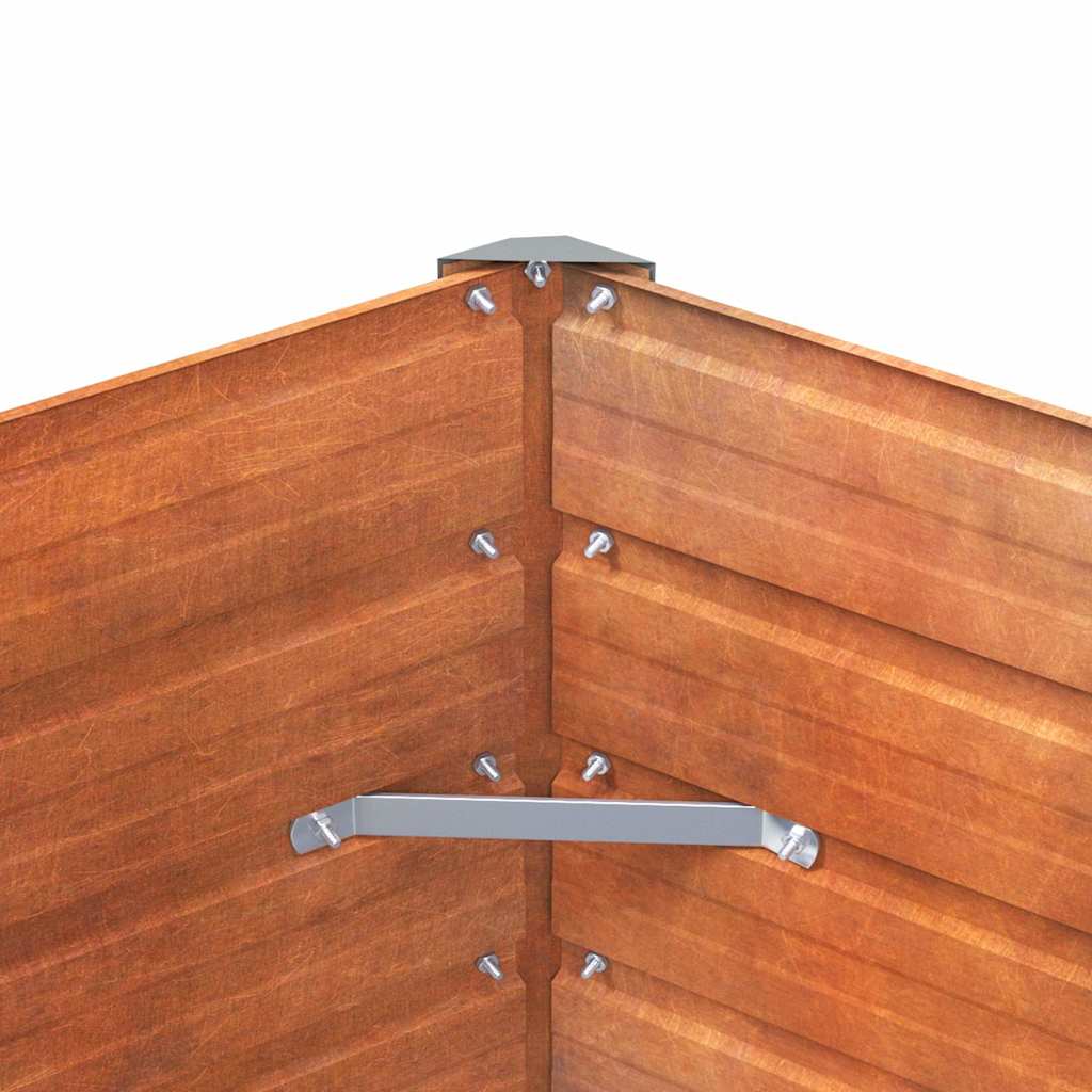 vidaXL Garden Raised Bed Rusty 100x100x77 cm Corten Steel 6