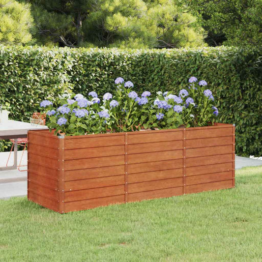 vidaXL Garden Raised Bed Rusty 240x80x77 cm Corten Steel 1