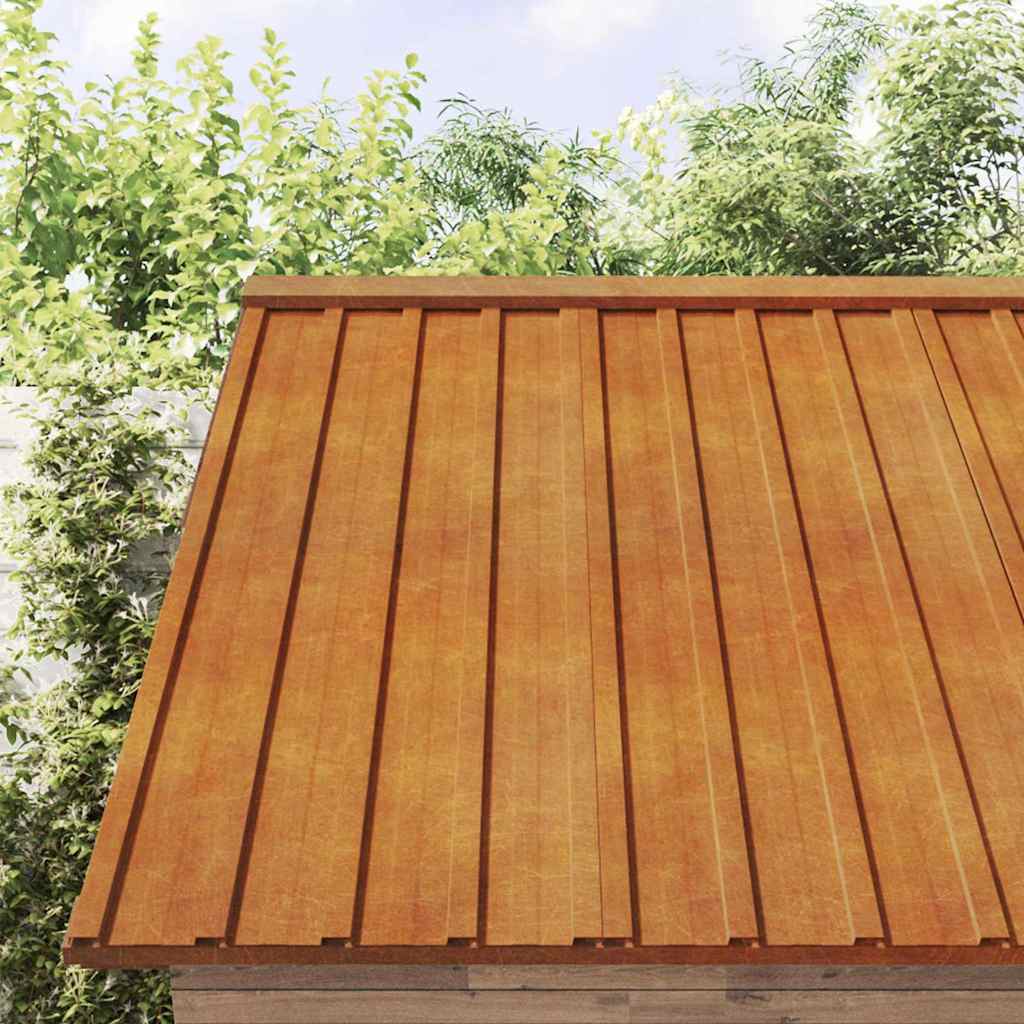 vidaXL Roof Panels 12 pcs Rusty 60x44 cm Corten Steel 1