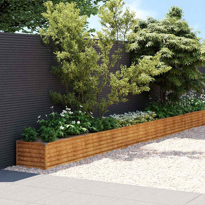 vidaXL Garden Raised Bed Corten Steel Weathering Steel Depth 50 cm