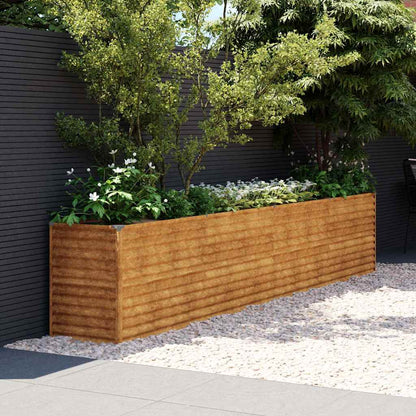 vidaXL Garden Raised Bed Corten Steel Weathering Steel Depth 50 cm