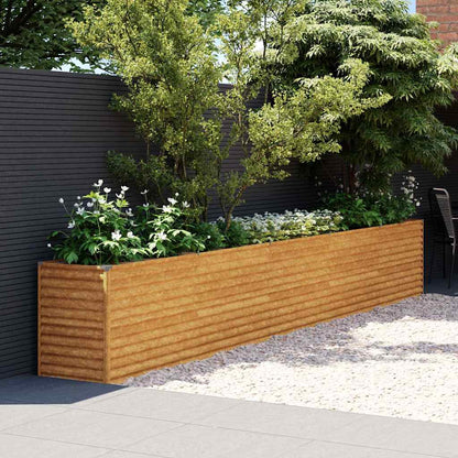 vidaXL Garden Raised Bed Corten Steel Weathering Steel Depth 50 cm