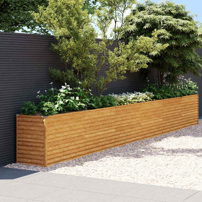 vidaXL Garden Raised Bed Corten Steel Weathering Steel Depth 50 cm