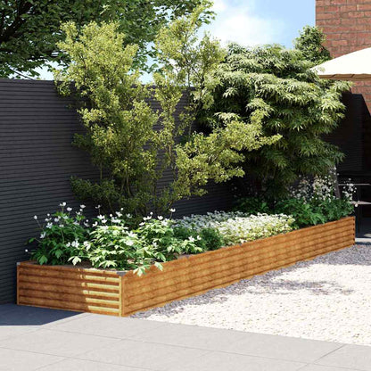 vidaXL Garden Raised Bed Corten Steel Weathering Steel Depth 100 cm