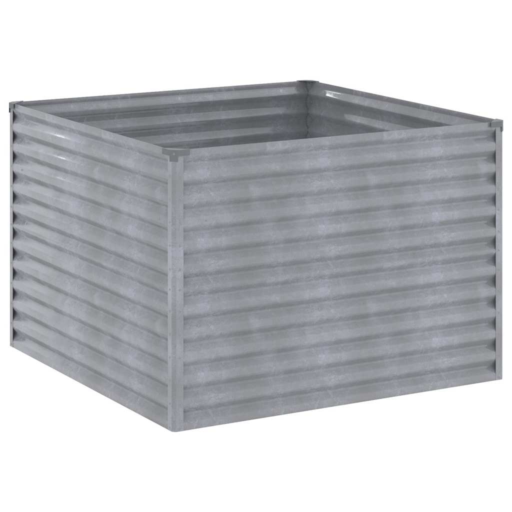 vidaXL Garden Raised Bed 100 x 100 x 69 cm Galvanised Steel 3