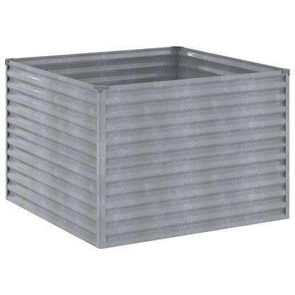 vidaXL Garden Raised Bed 100 x 100 x 69 cm Galvanised Steel 3