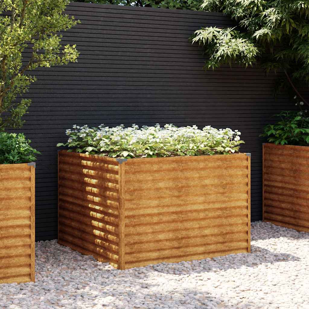 vidaXL Garden Raised Bed 100 x 100 x 69 cm Galvanised Steel 1