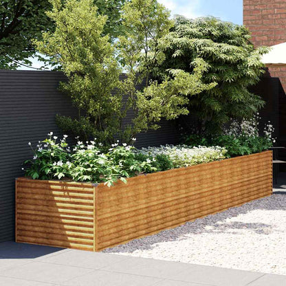 vidaXL Garden Raised Bed Corten Steel Weathering Steel Depth 100 cm