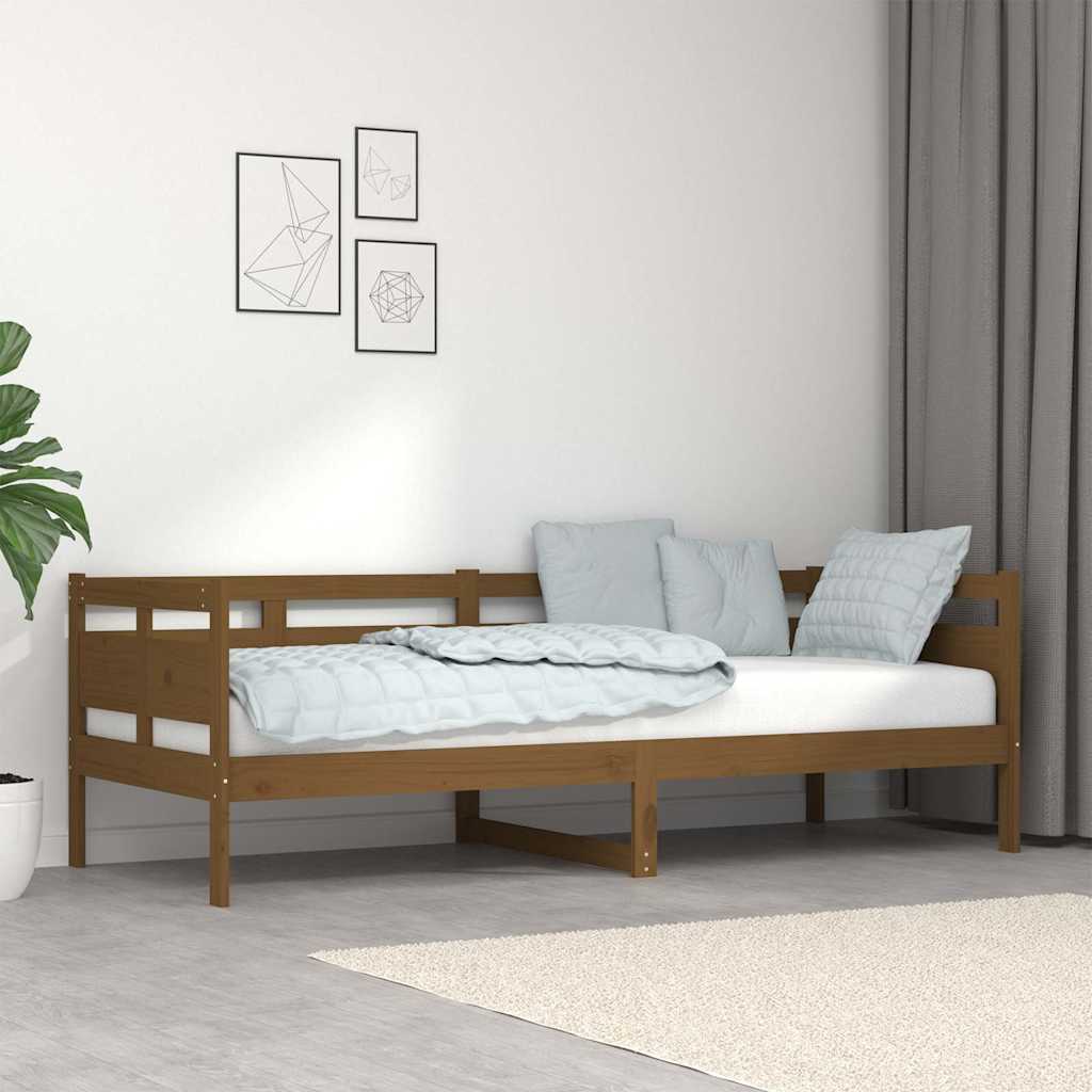 vidaXL Day Bed without Mattress Honey Brown Solid Wood Pine 80x200 cm 1