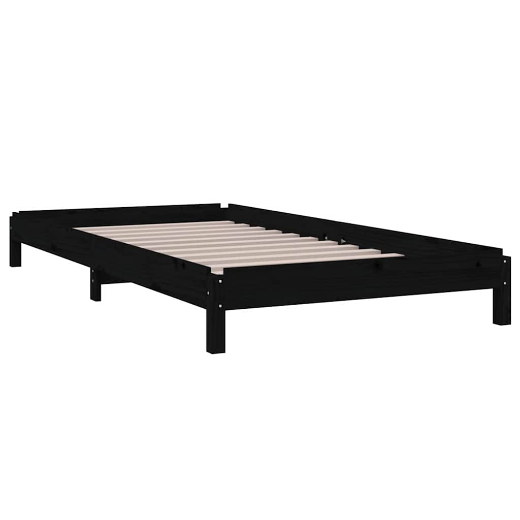 vidaXL Stack Bed | Black | Solid Pinewood | Small Single | Stackable | Stack Bed 5