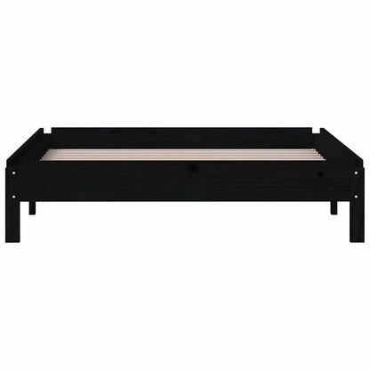 vidaXL Stack Bed | Black | Solid Pinewood | Small Single | Stackable | Stack Bed 6