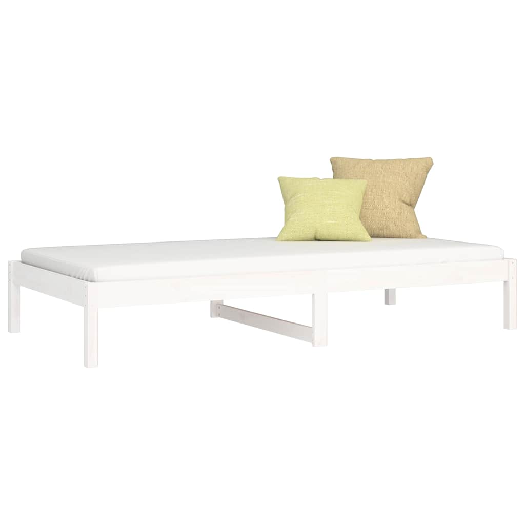 vidaXL Day Bed without Mattress White 90x200 cm Solid Wood Pine 4