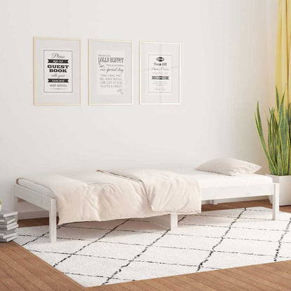 vidaXL Day Bed without Mattress White 90x200 cm Solid Wood Pine 3